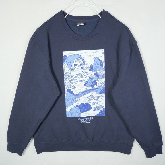 Lurking Class by Sketchy Tank Other - Lurking Class Mr Tucks Sketchy Tank Skull Crewneck Sweatshirt Mens XL Blue